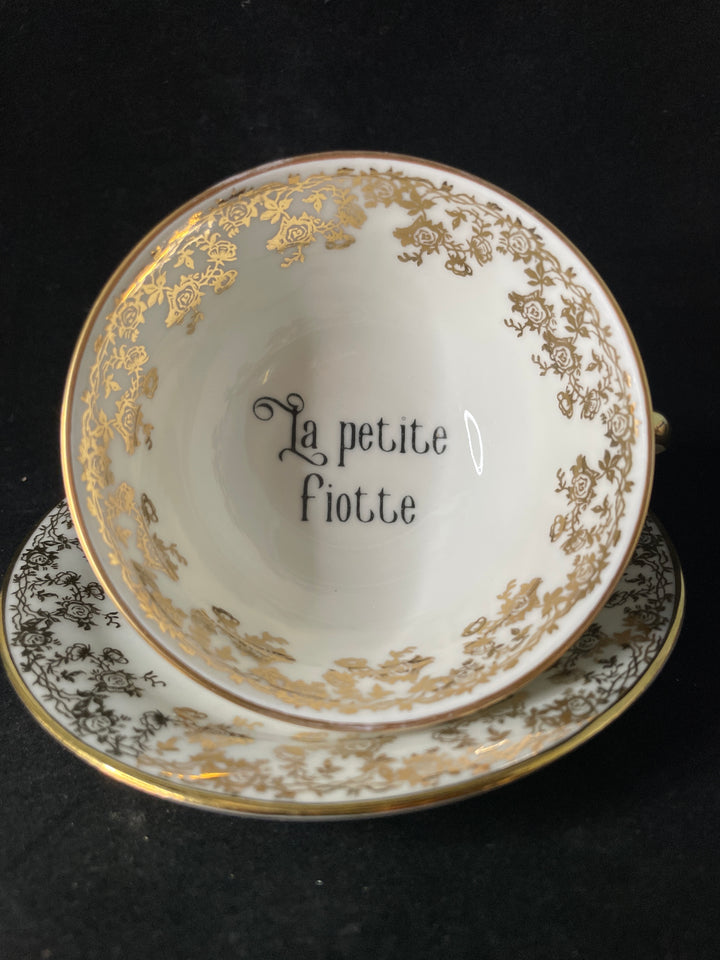 Fils de pute, tasse à expresso, cadeau en porcelaine française vintage recyclée