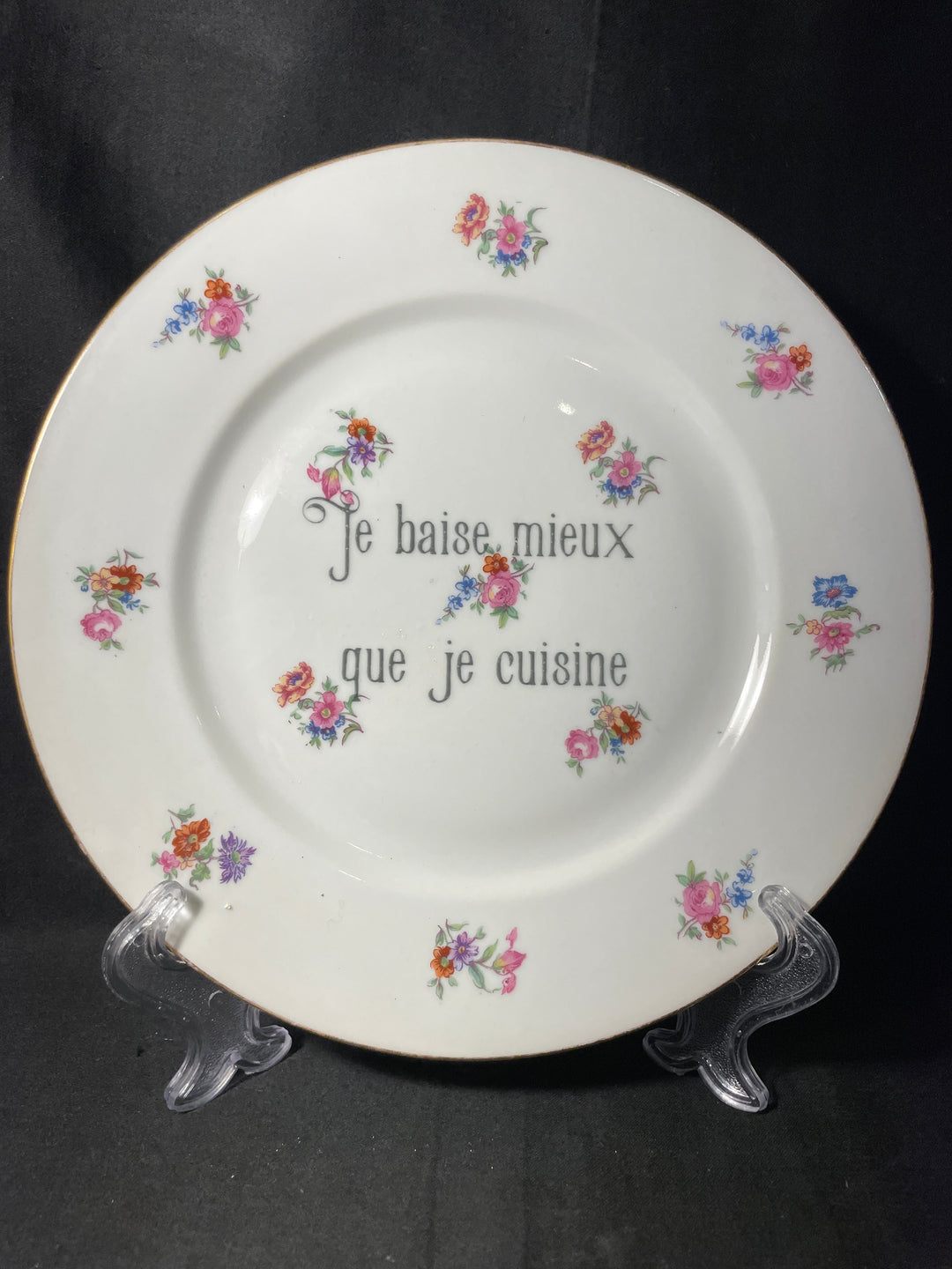 Je baise mieux que je cuisine, Décoration murale unique, Kitsch, Français vintage