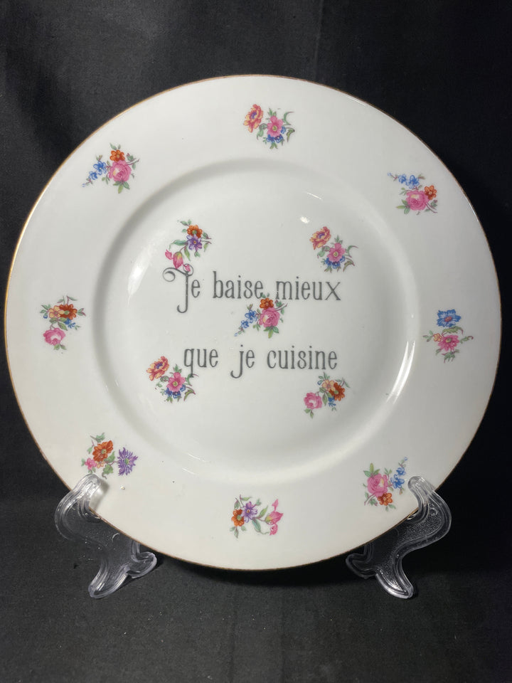 Je baise mieux que je cuisine, Décoration murale unique, Kitsch, Français vintage