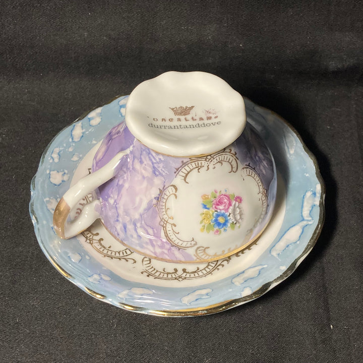 Tasse à thé vulgaire, Dégage connard, Porcelaine de Limoges vintage recyclée, cadeau