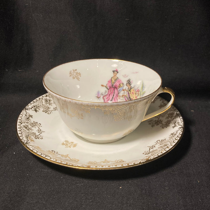 Service à café "Eau de pute", cadeau original et rigolo en porcelaine vintage française recyclée