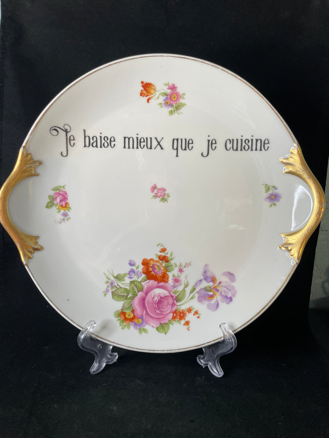 Je baise mieux que je cuisine, Décoration murale unique, Kitsch, Français vintage