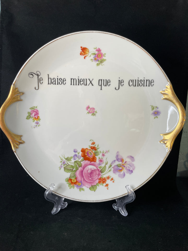 Je baise mieux que je cuisine, Décoration murale unique, Kitsch, Français vintage
