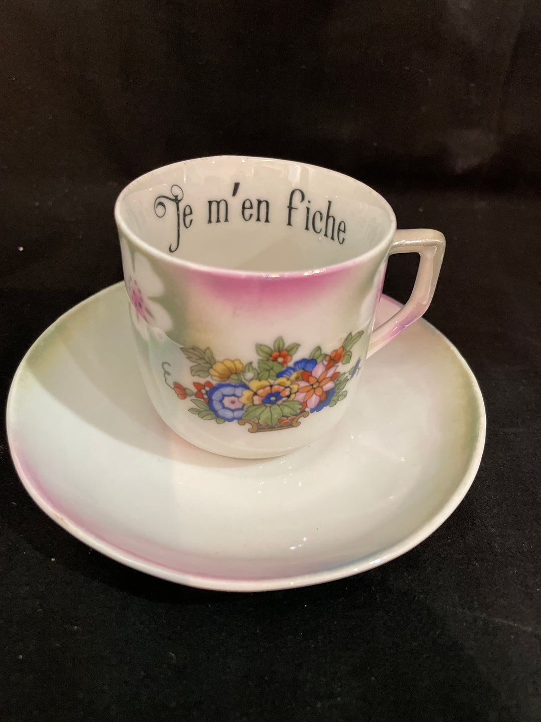 Bonjour Grognasse, Tasse à expresso vulgaire, tasse jurons recyclée drôle, vintage