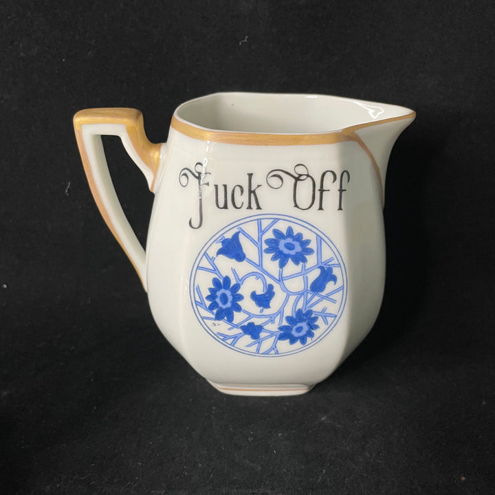 Service à café "Eau de pute", cadeau original et rigolo en porcelaine vintage française recyclée