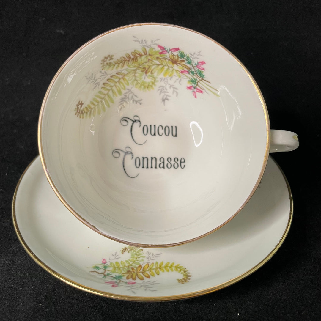 Tasse vulgaire, coucou connasse, tasse à café vintage recyclée unique, tasse insulte