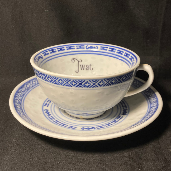 Tasse à expresso « Twat », insulte vulgaire, tasse amusante recyclée, jurons, porcelaine