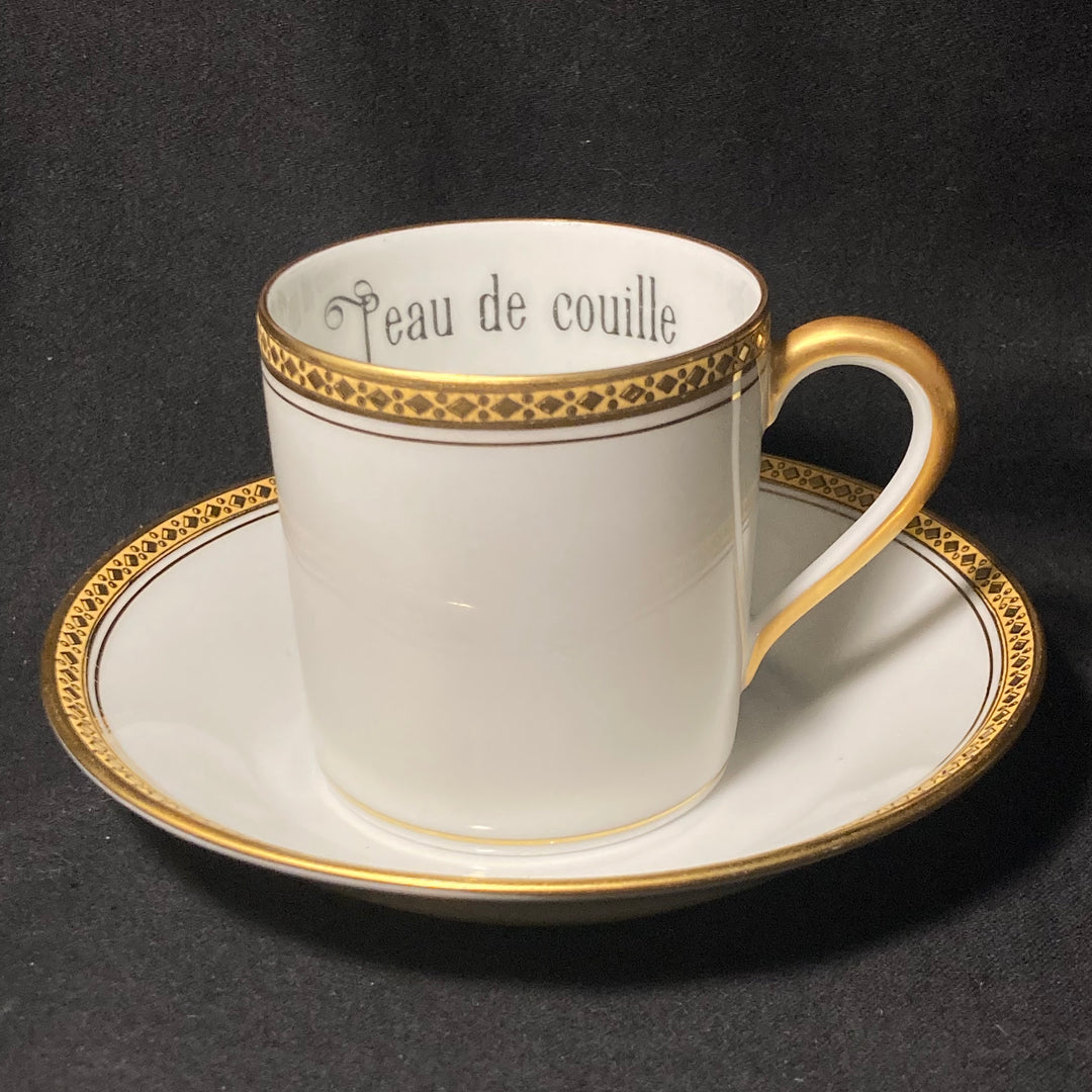 Peau de Couilles : cadeau en porcelaine française vintage unique, drôle et revalorisé