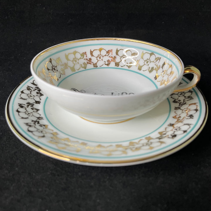Vulgar tea / coffee cup, Je te kiffe, vintage French porcelain gift, Durrant &amp; Dove