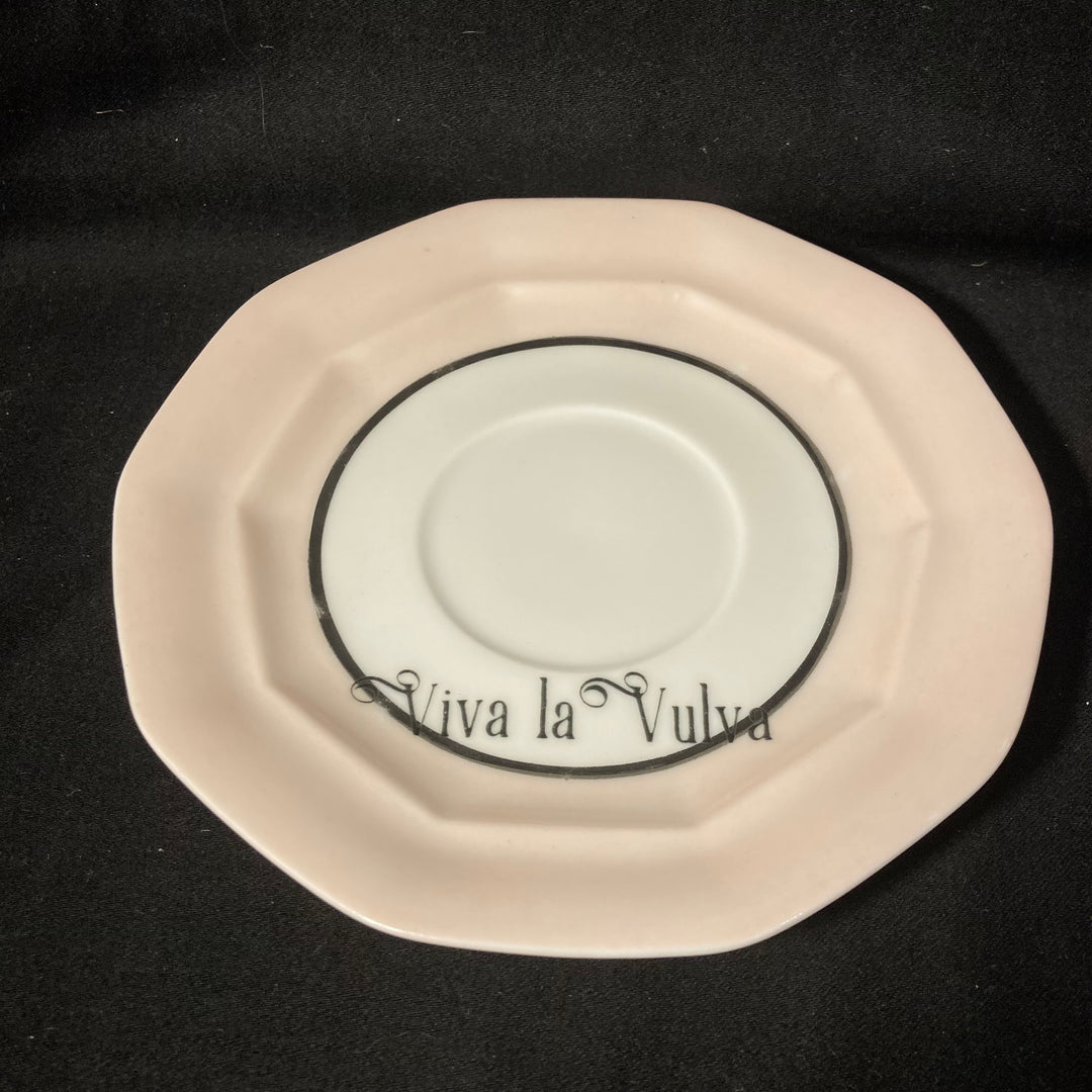 Candle Holder, Viva la vulva, Funny China,Vintage Porcelain,Insult Rude