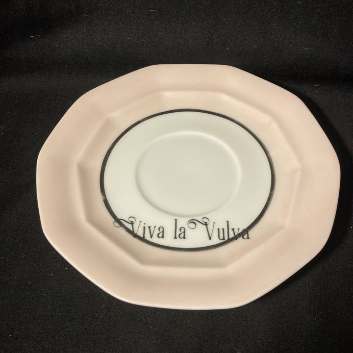 Candle Holder, Viva la vulva, Funny China,Vintage Porcelain,Insult Rude