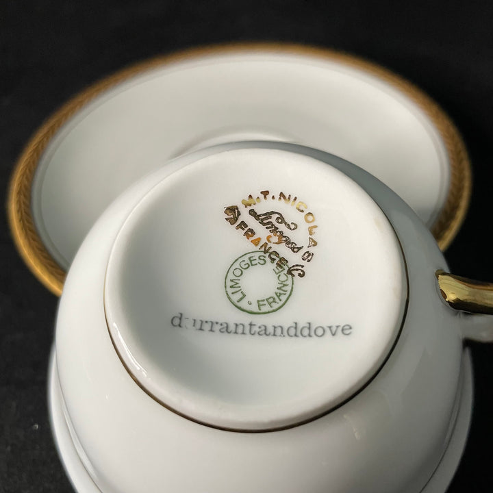 Coucou Catin vulgar tea / coffee cup upcycled vintage unique Limoges porcelain