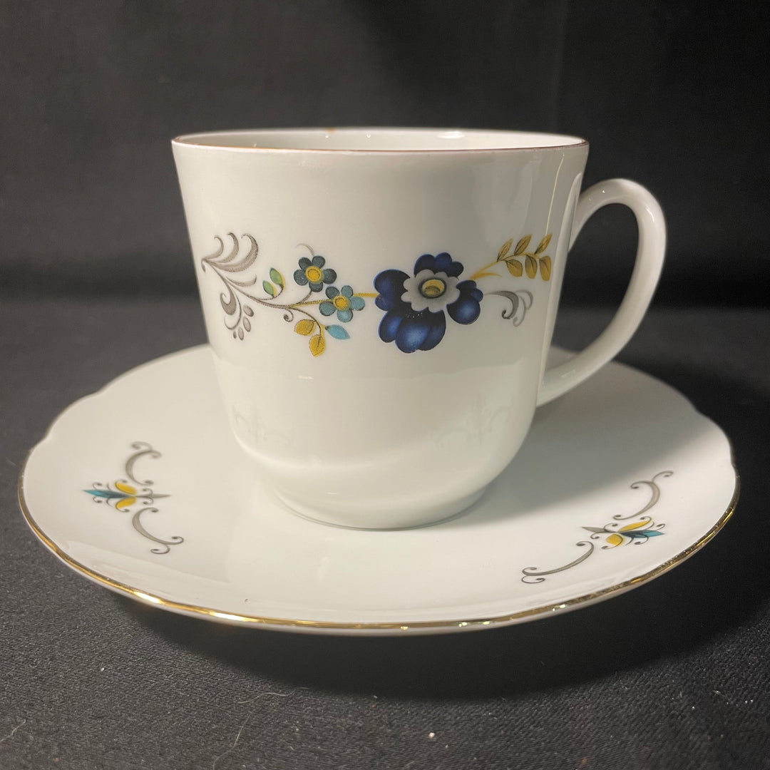 "Pisse froide" Funny vintage espresso cup &amp; saucer, upcycled French porcelaine, unique gift