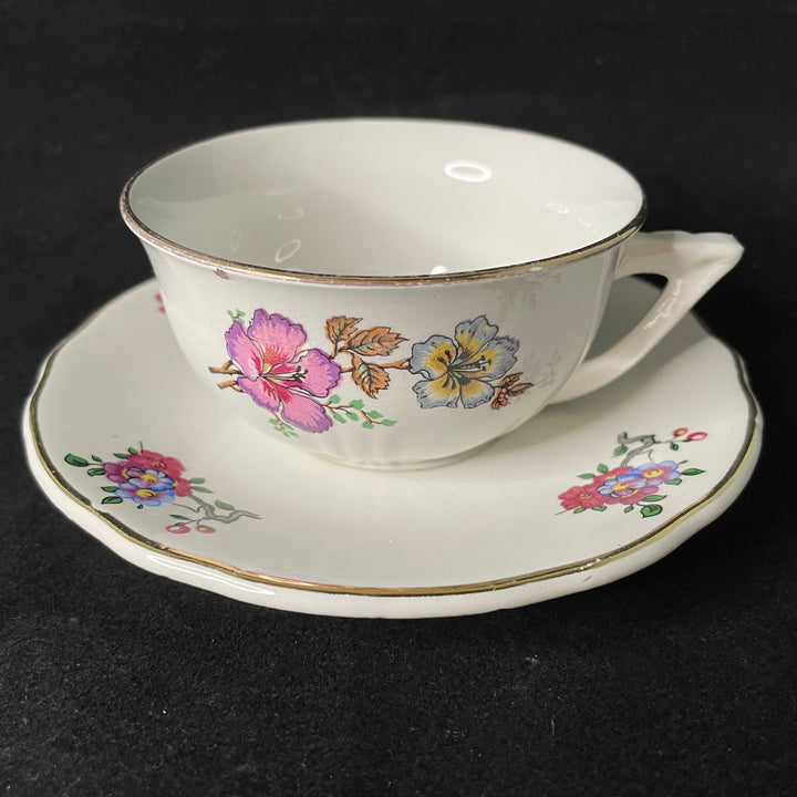 Vulgar Tea Cup,Viva la vulva,Vintage Upcycled Porcelain,Insult, funny gift