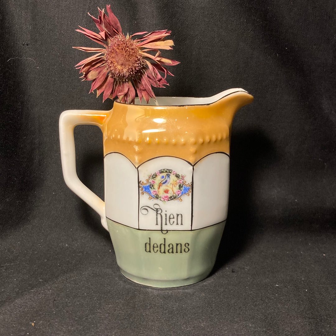 Funny French Bud Vase, Rien Dedans, Rude Tableware,Vintage porcelain gift