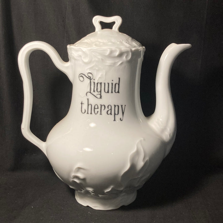 Liquid Therapy, Vintage French Tea Party, teapot, coffee pot, Upcycled Gift,lgbtq,bridal, gift