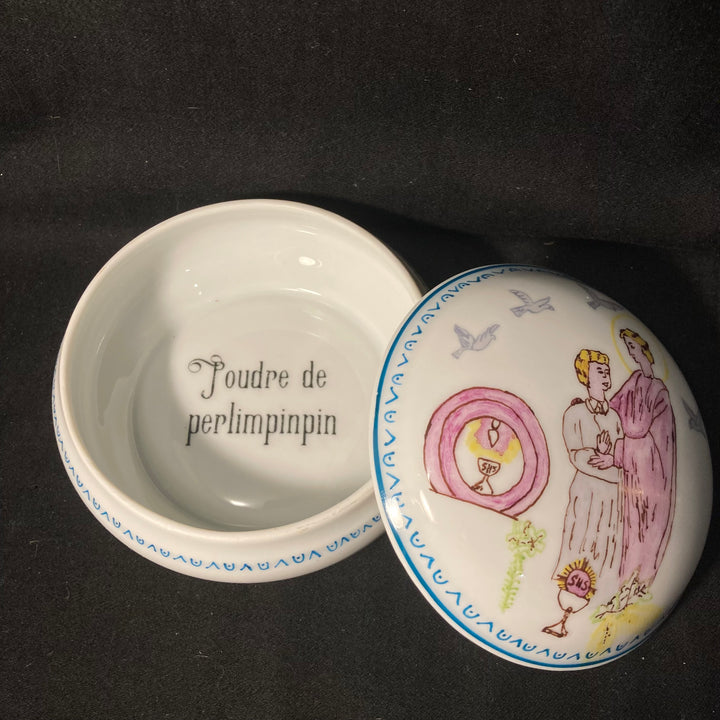 "Poudre de perlimpinpin", Unique Funny Upcycled Vintage Drug Stash box apothecary gift