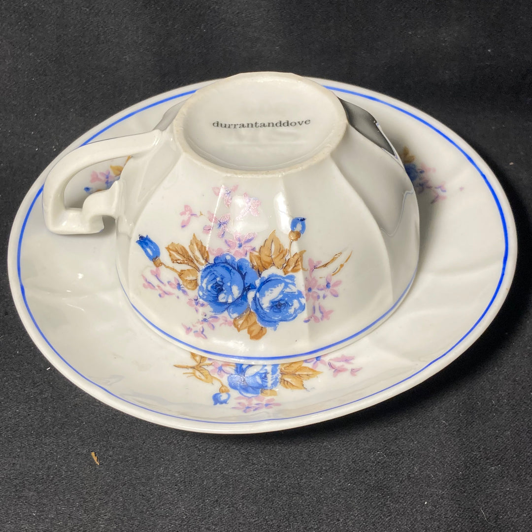 Fuck you and your eyebrows, Vulgar teacup, Vintage Upcycled Porcelain gift