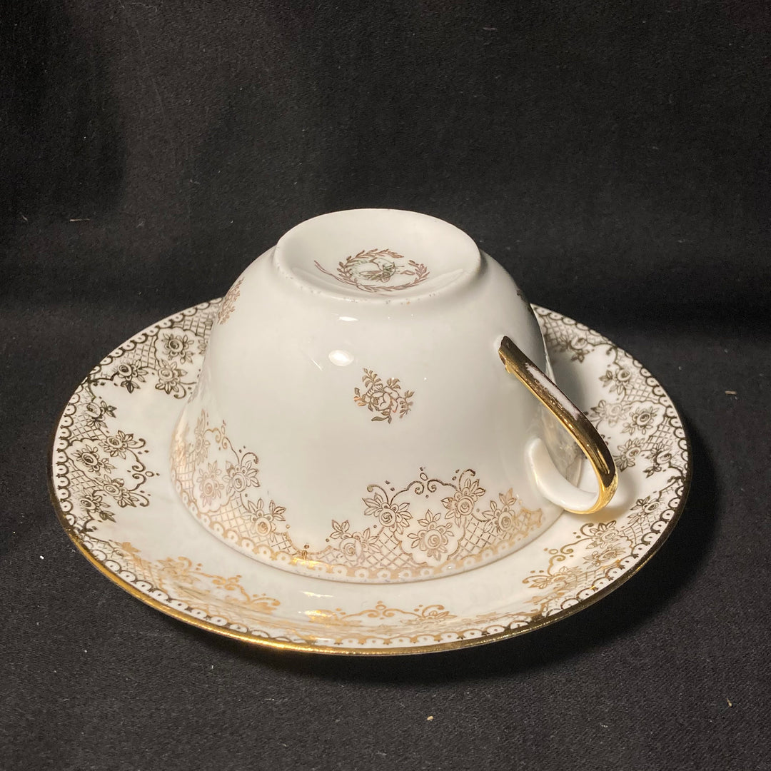 Service à café "Eau de pute", cadeau original et rigolo en porcelaine vintage française recyclée