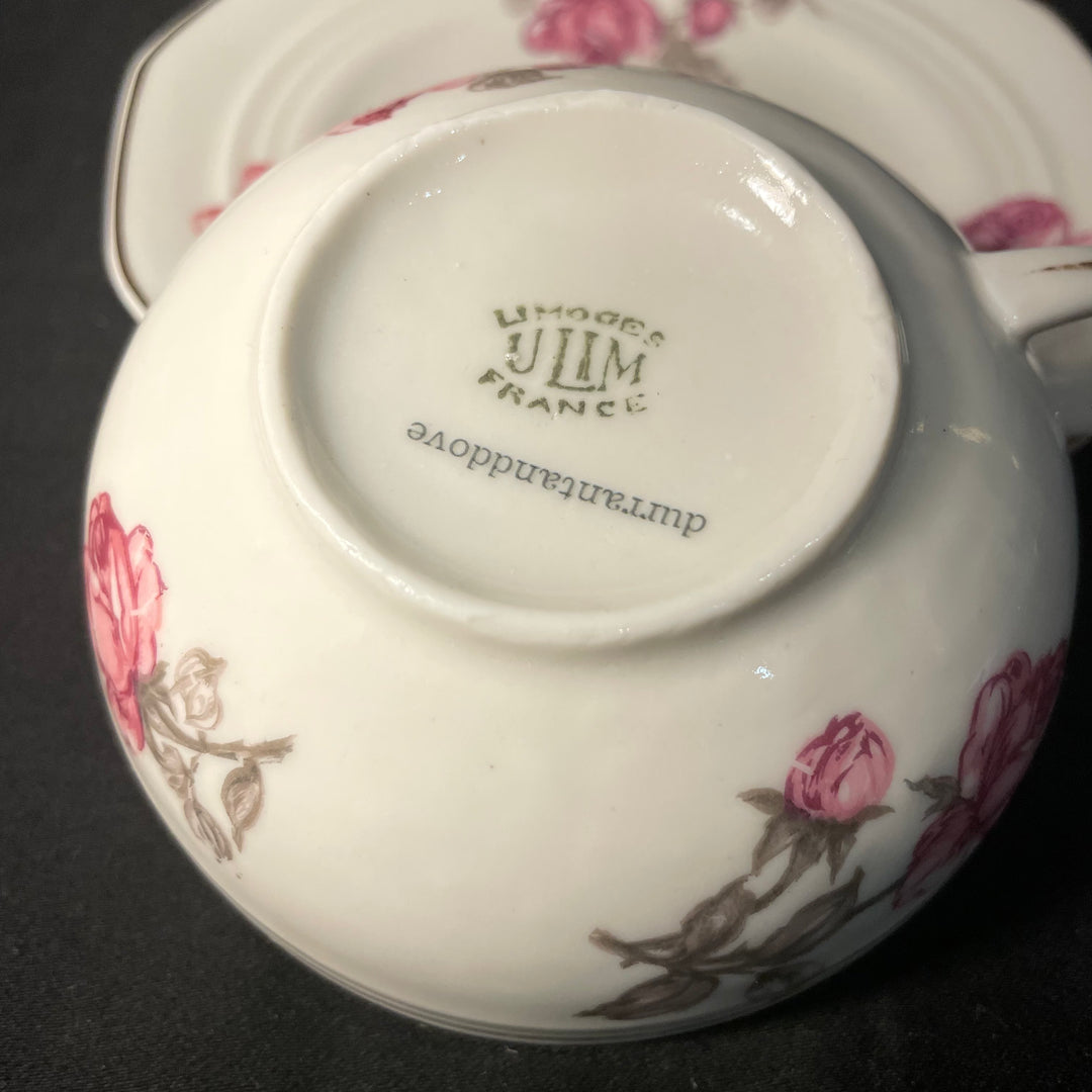Tasse vulgaire, Batard, Porcelaine de Limoges vintage recyclée