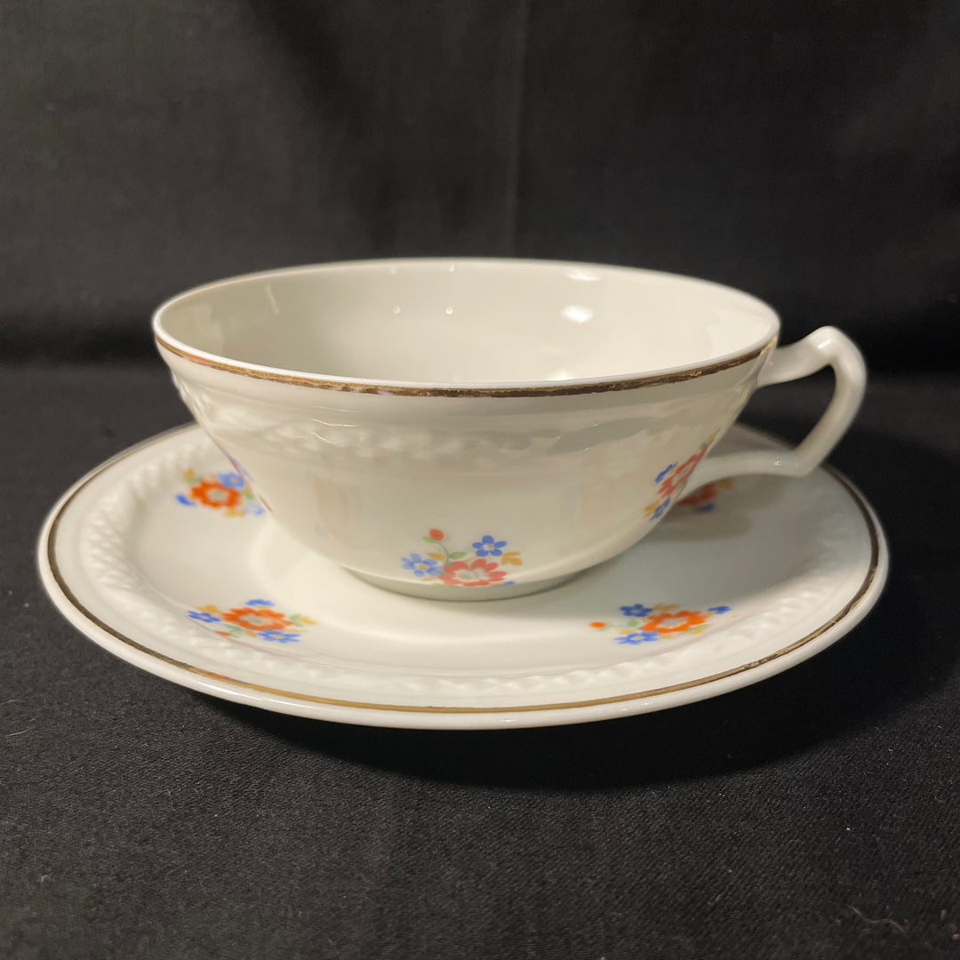 "Merry Christmas Tinsel Tits" tea cup, vintage upcycled French porcelain gift