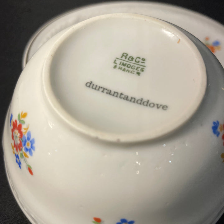 "Merry Christmas Tinsel Tits" tea cup, vintage upcycled French porcelain gift
