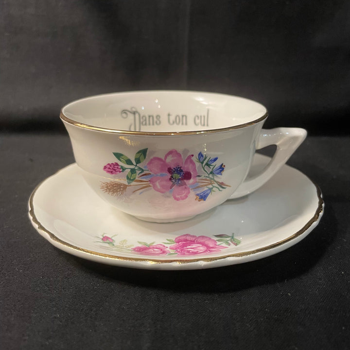 Tasse à cafe Amusante, "Dans ton cul" Vintage Impertinent Unique Recyclé Cadeau lgbtq insultant