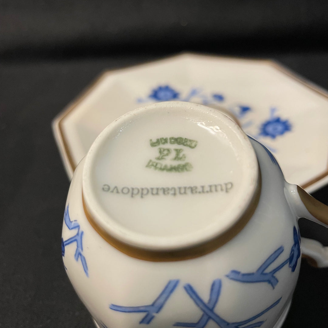 "Filled with rage" tasse à thé/café détournée vintage unique porcelaine de Limoges