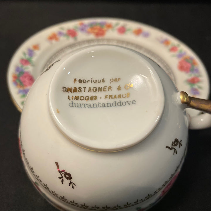 "Putain de merde", tasse à cafe, cadeau en porcelaine française vintage recyclée