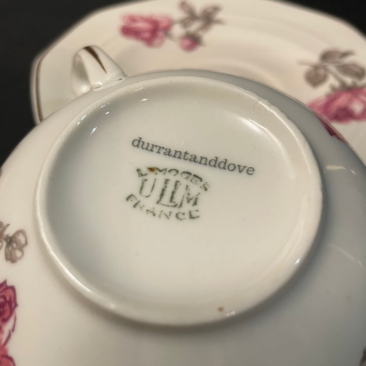 "Fils de Pute" Vulgar tea cup, funny upcycled tasse jurons, vintage gift